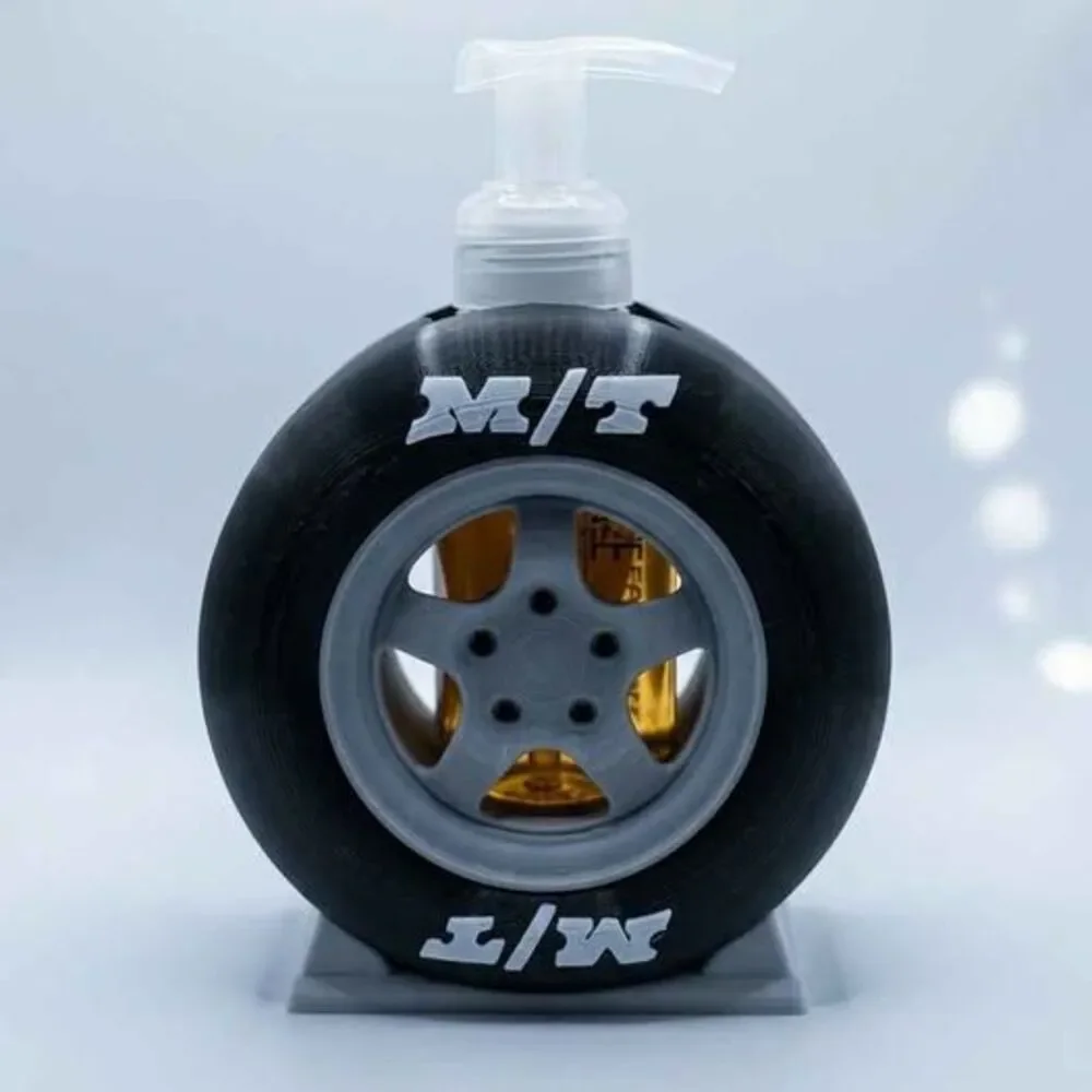 M/T Racing Tire Soap Pump - Custom 3D Printed Gift for Car Guys